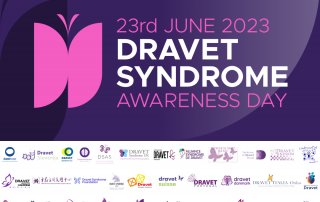 Bild liefert INfos zum Gedenktag des Dravet-Syndroms. am 23. Juni macht die Community der Betroffenen auf diese schwere und seltene Krankheit aufmerksam.